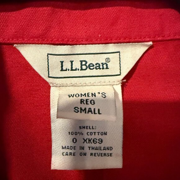 LL Bean Red Double-Breasted Fall Jacket Size S - Picture 3 of 4